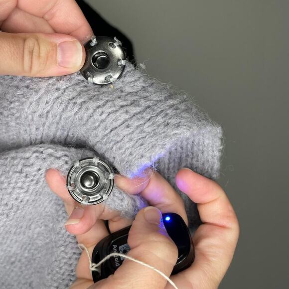 ELK Kulture Wrap Blockknit Poncho Green Light Blue Colorblock Wool Alpaca Blend - Picture 12 of 12